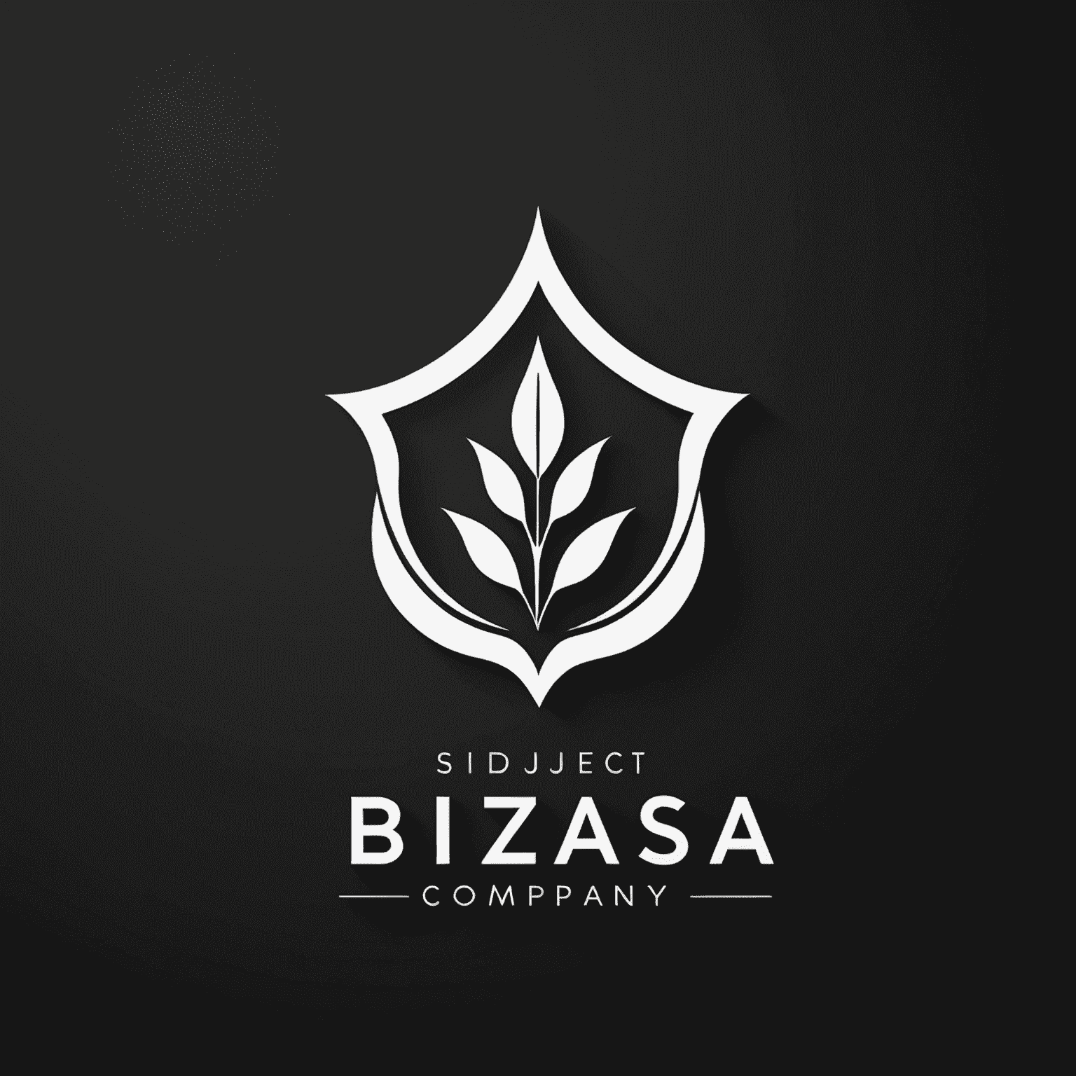 BizWizSA company logo in black and white, a combination of company name and an abstract symbol representing business growth and success